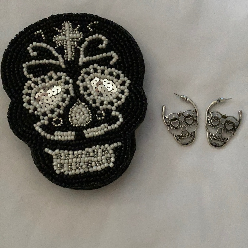 Dia De Los Muertos Skull Earrings New